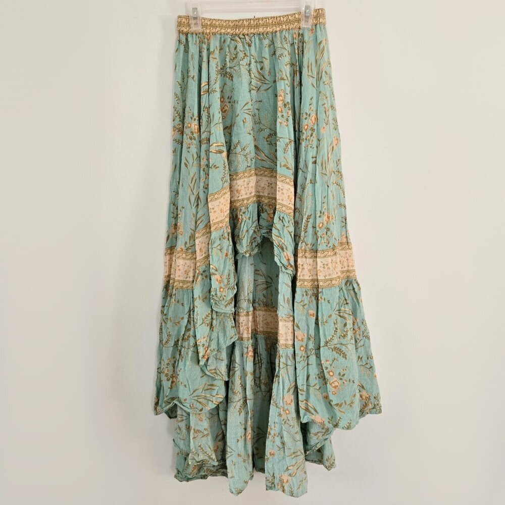 Spell Gypsy Maisie Vintage Turquoise Top High low Skirt Set Size Small - Picture 3 of 12